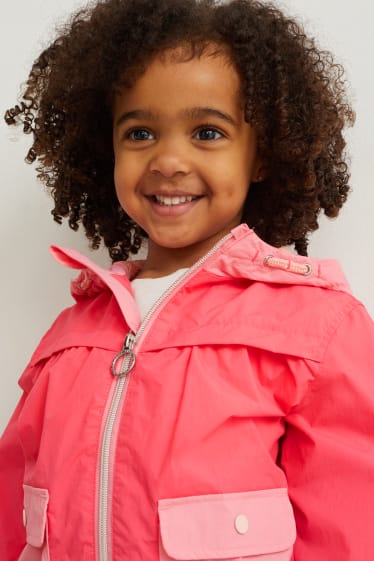Children Girls - Jacket with hood - pink