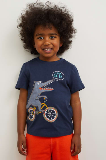 Kinderen - Set van 3 - T-shirt - donkerblauw