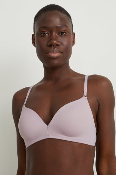 Donna - Confezione da 2 - reggiseno senza ferretti - imbottito - LYCRA® - viola chiaro