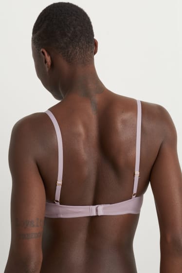Donna - Confezione da 2 - reggiseno senza ferretti - imbottito - LYCRA® - viola chiaro