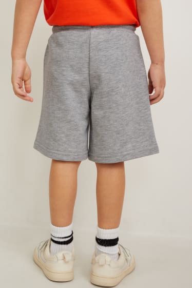 Kinderen - Set van 2 - Pokémon - sweatshort - licht grijs-mix