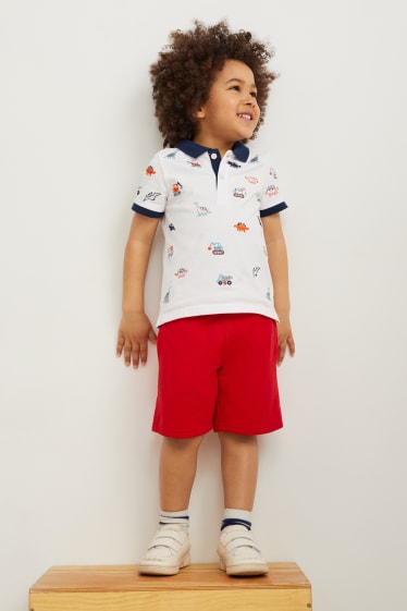 Kinderen - Bermuda van sweatstof - rood