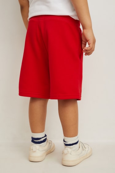 Children Boys - Sweat Bermuda shorts - red