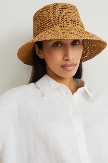 Women - Straw hat - light brown