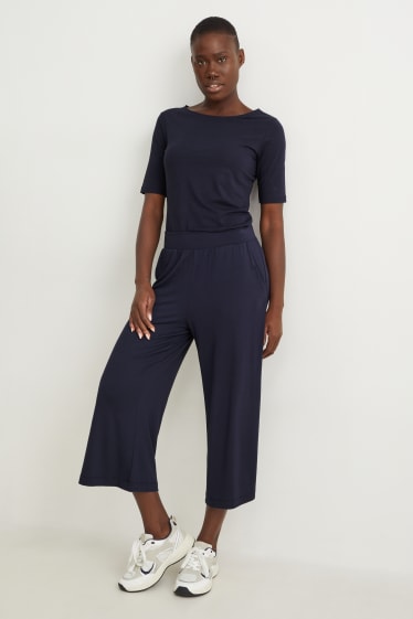 Femmes - Jupe-culotte basique - mid waist - bleu foncé