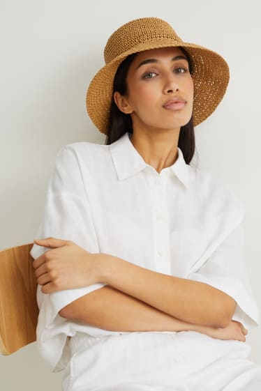 Women - Straw hat - light brown