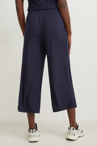 Dames - Basic culotte - mid waist - donkerblauw