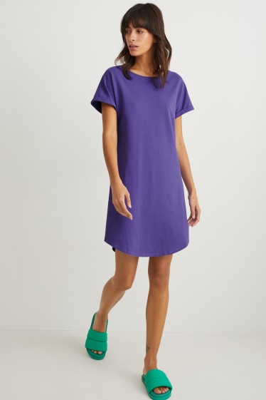 Dona - Vestit bàsic estil samarreta - lila