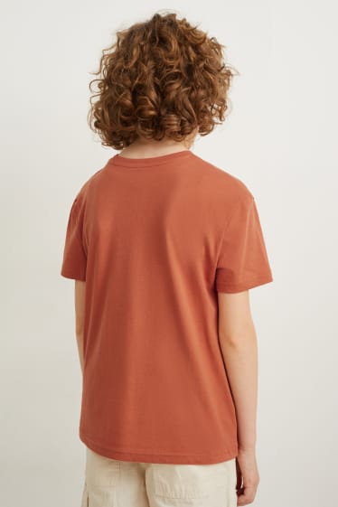 Kinder - Kurzarmshirt - dunkelorange