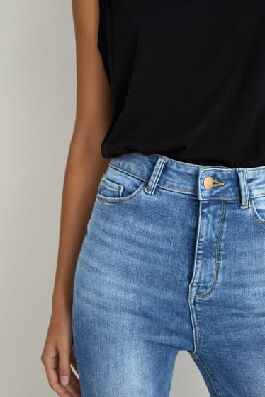 Dámské - Flared jeans - high waist - tvarující džíny - Flex - LYCRA® - džíny - modré
