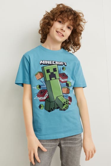 Children - Minecraft - short sleeve T-shirt - turquoise