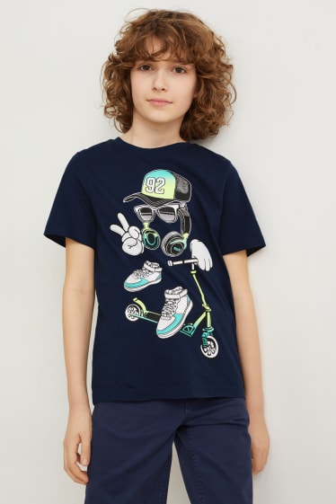 Children - Multipack of 2 - short sleeve T-shirt - dark blue