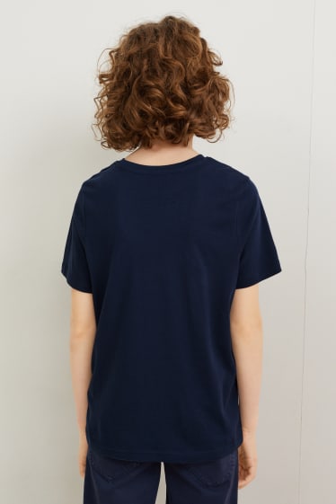 Enfants garçons - Lot de 2 - T-shirts - bleu foncé