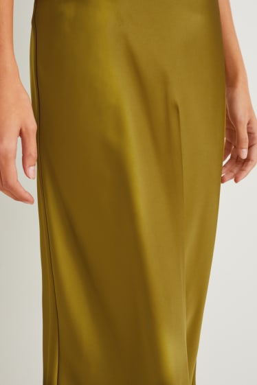 Mujer - Falda de raso - verde