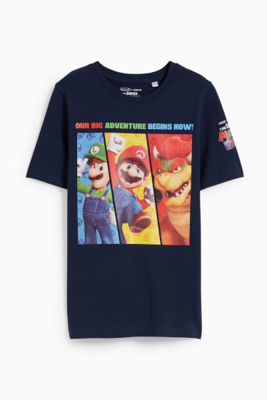 Nen - Super Mario Bros. - samarreta de màniga curta - blau fosc