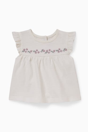 Baby Mädchen - Baby-Outfit - 2 teilig - cremeweiß