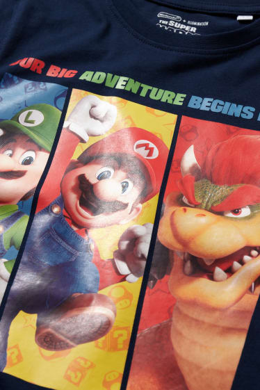 Nen - Super Mario Bros. - samarreta de màniga curta - blau fosc