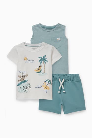 Baby Jungen - Baby-Outfit - 3 teilig - grün