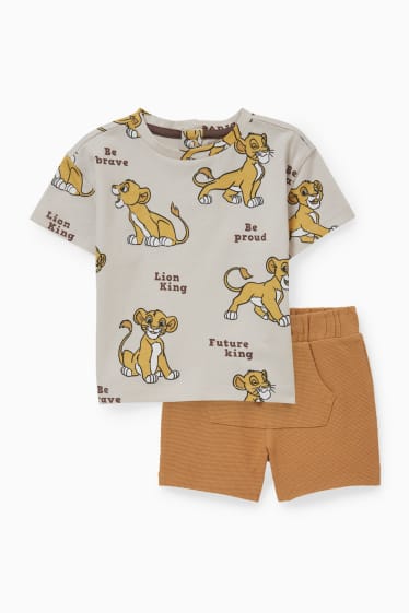 Babys - Der König der Löwen - Baby-Outfit - 2 teilig - beige-melange