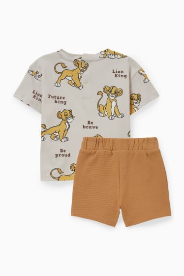 Babys - Der König der Löwen - Baby-Outfit - 2 teilig - beige-melange