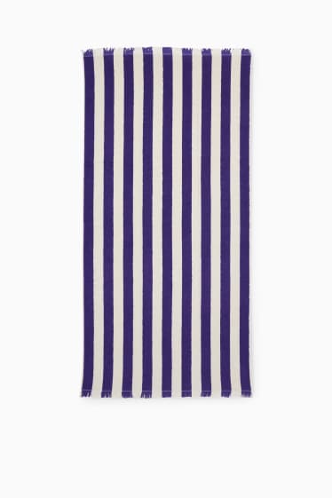 Damen - Frottee-Handtuch - gestreift - 160 x 80 cm - lila