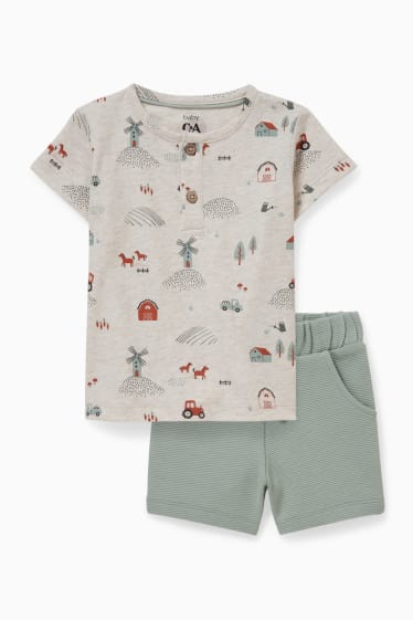 Babys - Baby-Outfit - 2 teilig - hellbeige