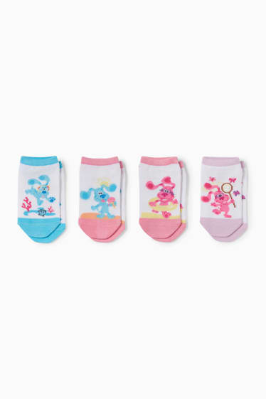 Bambine - Confezione da 4 - Blue’s Clues - calzini corti con motivo - fucsia
