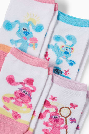 Bambine - Confezione da 4 - Blue’s Clues - calzini corti con motivo - fucsia