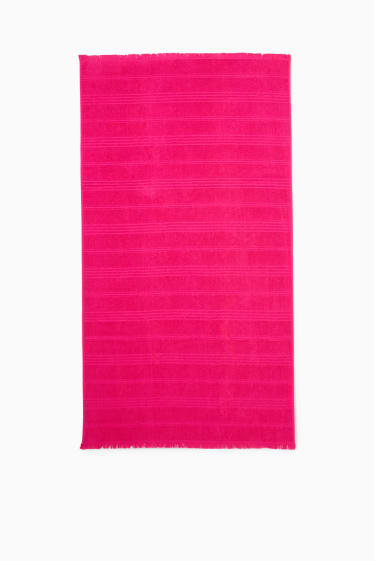 Women - Terry cloth beach towel - 150 x 80 cm - pink