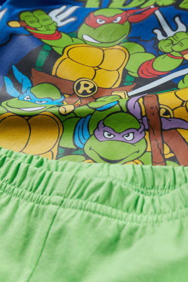Kinderen: jongens - Teenage Mutant Ninja Turtles - shortama - 2-delig - blauw