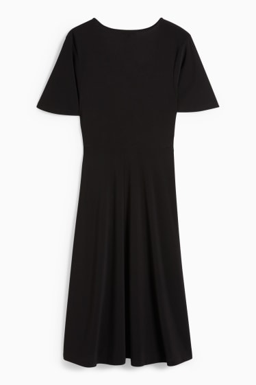Kobiety - Sukienka w stylu kopertowym - czarny