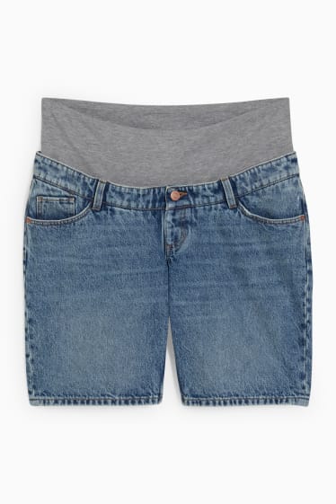 Femei - Jeans gravide - bermude de blugi - denim-albastru deschis