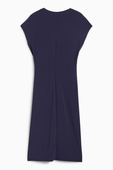Damen - Wickelkleid - dunkelblau