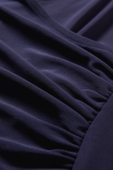 Damen - Wickelkleid - dunkelblau