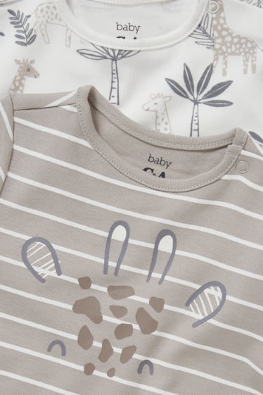 Babys - Multipack 2er - Baby-Schlafanzug - beige