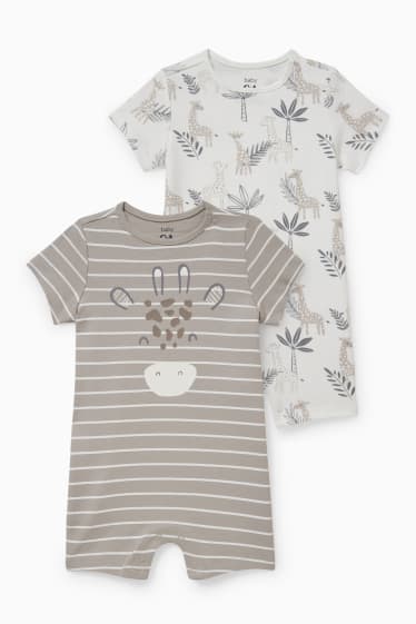 Unisex - Confezione da 2 - pigiama per neonati - beige