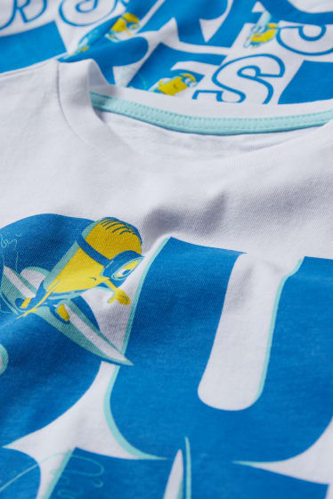 Nen - Paquet de 2 - Minions - pijama curt - 4 peces - blanc/blau