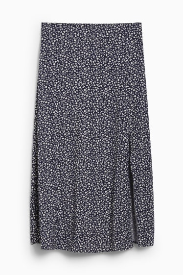 Dona - Faldilla - de flors - blau fosc / blanc trencat