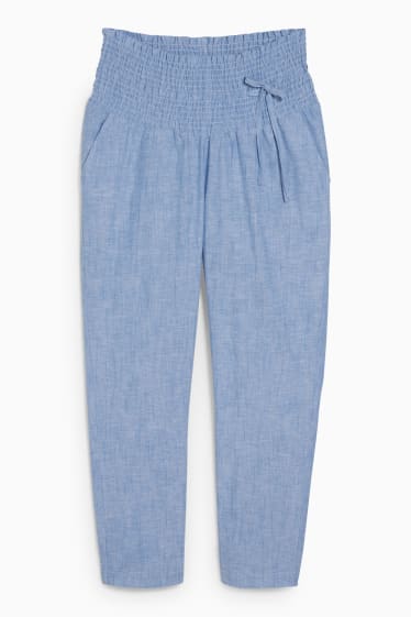 Dámské - Těhotenské kalhoty - tapered fit - modrá