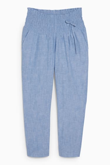 Femmes - Pantalon de grossesse - coupe fuselée - bleu