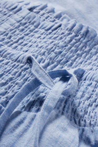 Dámské - Těhotenské kalhoty - tapered fit - modrá