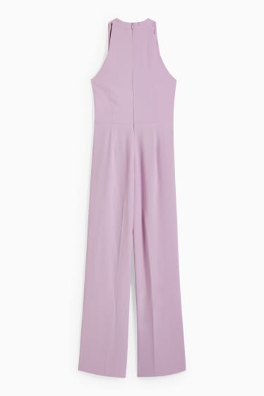 Damen - Business-Jumpsuit - Wide Leg - hellviolett