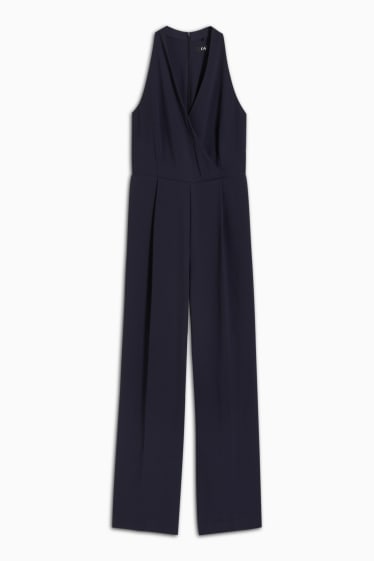 Damen - Business-Jumpsuit - Wide Leg - dunkelblau