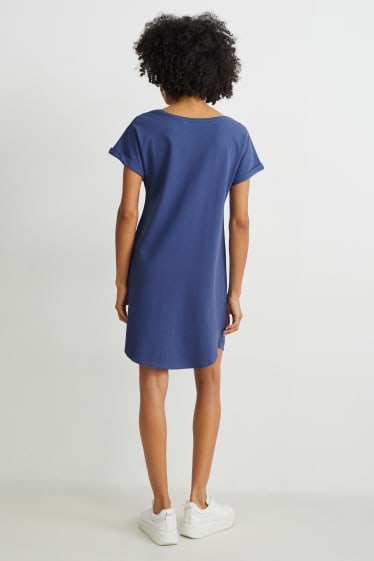 Femmes - Robe-T-shirt basique - bleu