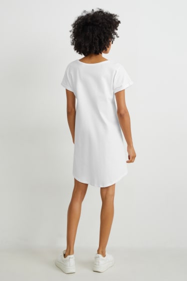 Dona - Vestit bàsic estil samarreta - blanc