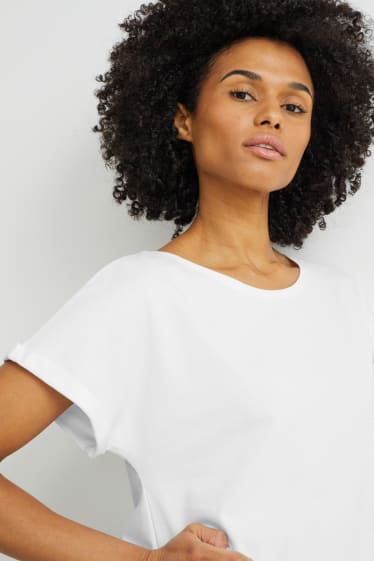 Dona - Vestit bàsic estil samarreta - blanc