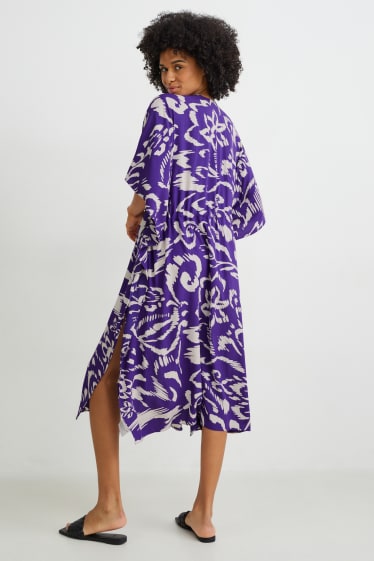Donna - Kimono - fantasia - blu scuro / bianco