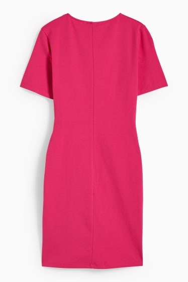 Damen - Kleid mit Knotendetail - pink