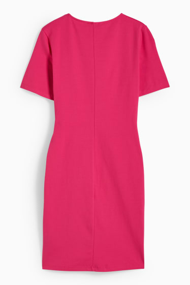 Mujer - Vestido con detalle de nudo - fucsia