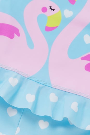 Baby Mädchen - Baby-Bade-Outfit - 3 teilig - hellblau